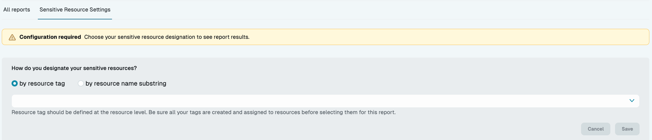 Designate Sensitive Resources With Resource Name Substring