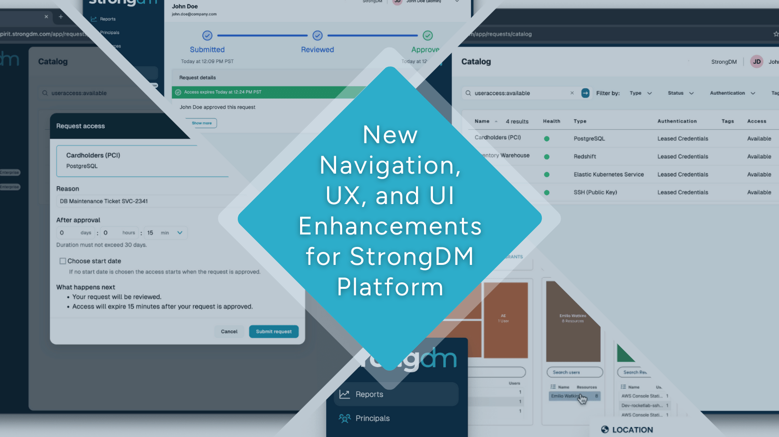 New Navigation, UX, and UI Enhancements for StrongDM Platform